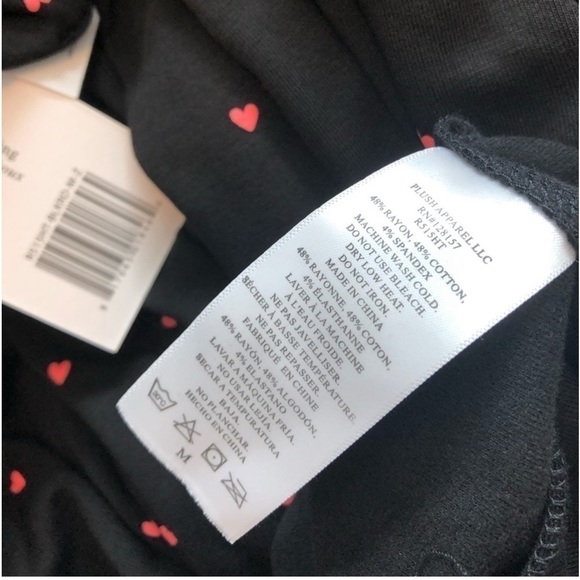 Plush Apparel Fleece Heart Print Robe NW T - Picture 13 of 13